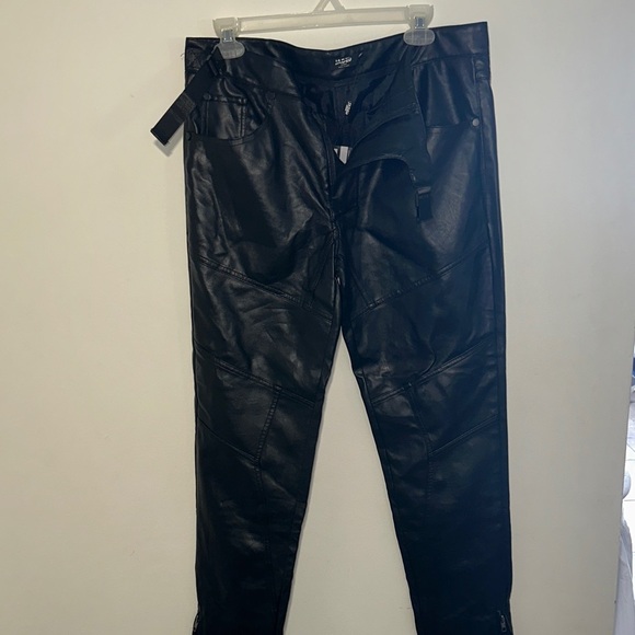 Jade Other - Jade Black Leather-Style Trousers